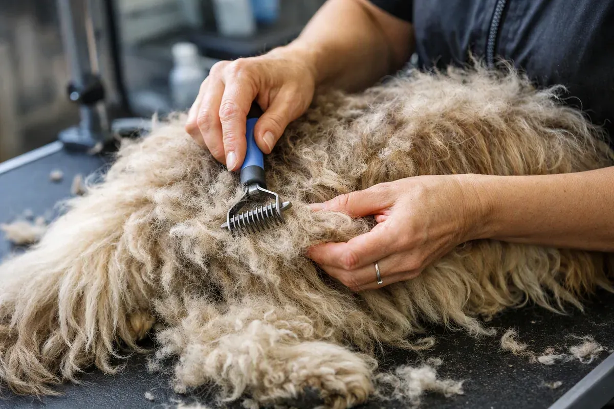 Chien au poil feutré : ce que coûte vraiment le démêlage