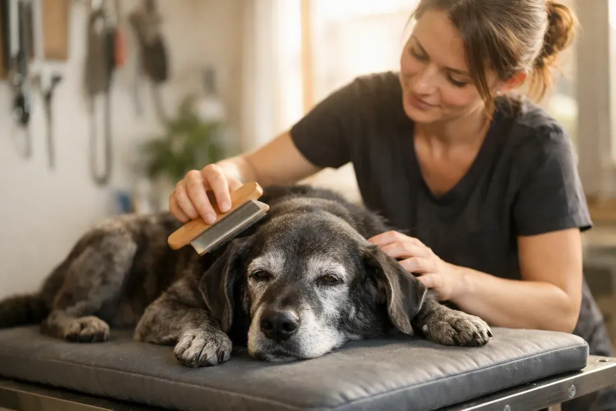 Toiletter un chien âgé : les précautions à respecter